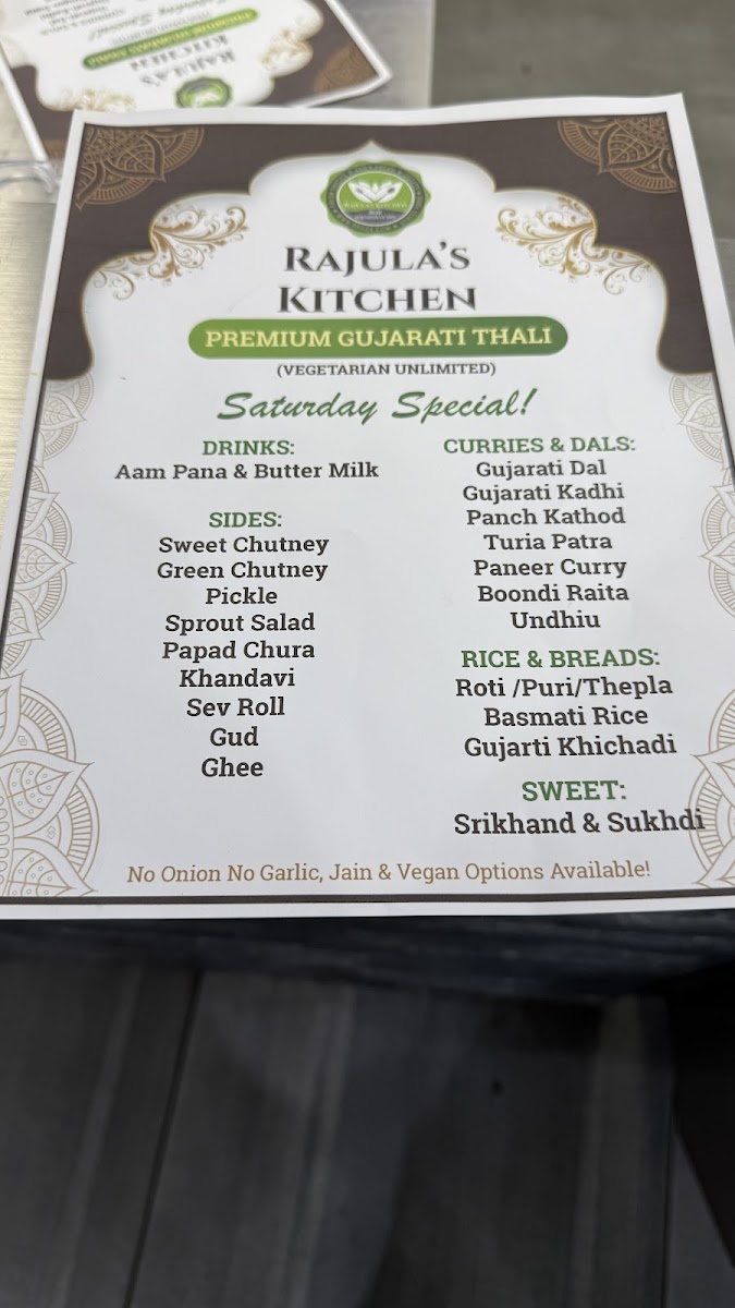 Rajula's Kitchen Menu - Image 3